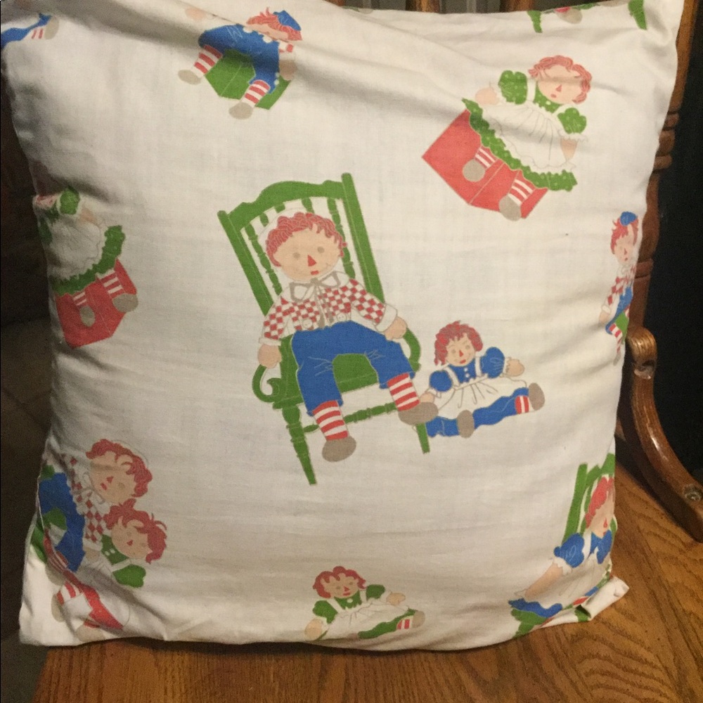 ⚜️ Raggedy Ann & Andy Pillow Case w/Pillow Handmade